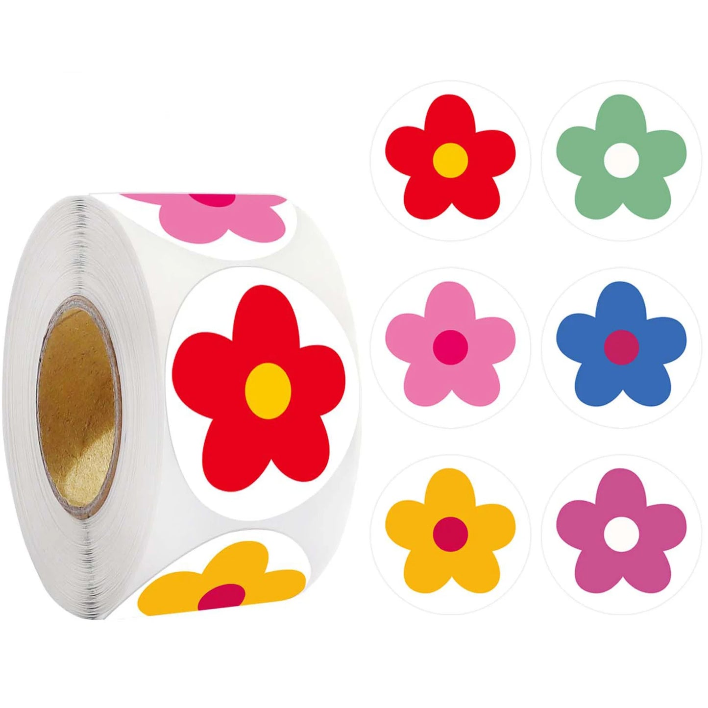 100-500pcs Flowers Reward Sticker for Kids Scrapbooking Decorative Stickers Gift Seals Stickers Teachers Classroom Supply