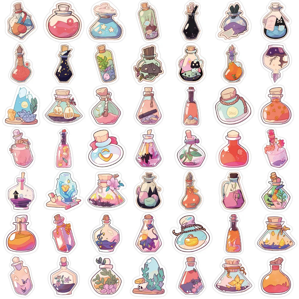 10/30/50/100PCS Magic Bottle Stickers Potio Apothecary Cartoon Graffiti Toy Laptop Phone Skateboard Fridge Scrapbook DIY Sticker