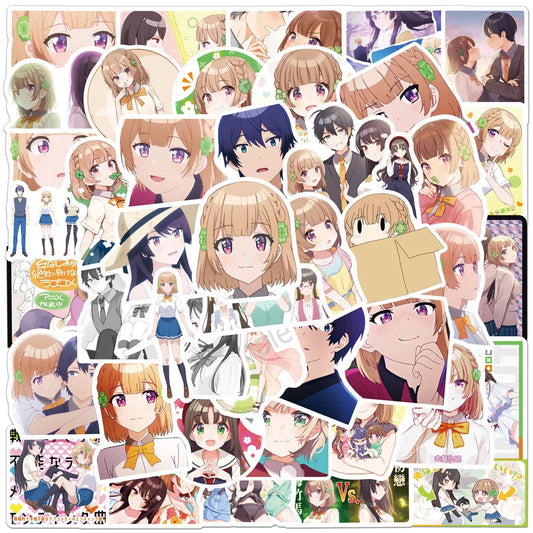 50pcs Osananajimi Ga Zettai Ni Makenai Love Comedy Helmet Wall Stickers