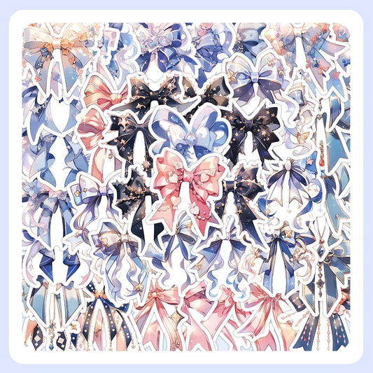Cute Lolita Bow Anime Stickers for Phone Laptop Luggage Skateboard - 10/30/60PCS