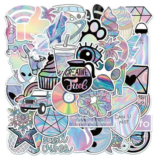 50pcs Vsco Girl Stickers for Luggage, Scrapbook, Notebook, Diary, Card Decoration