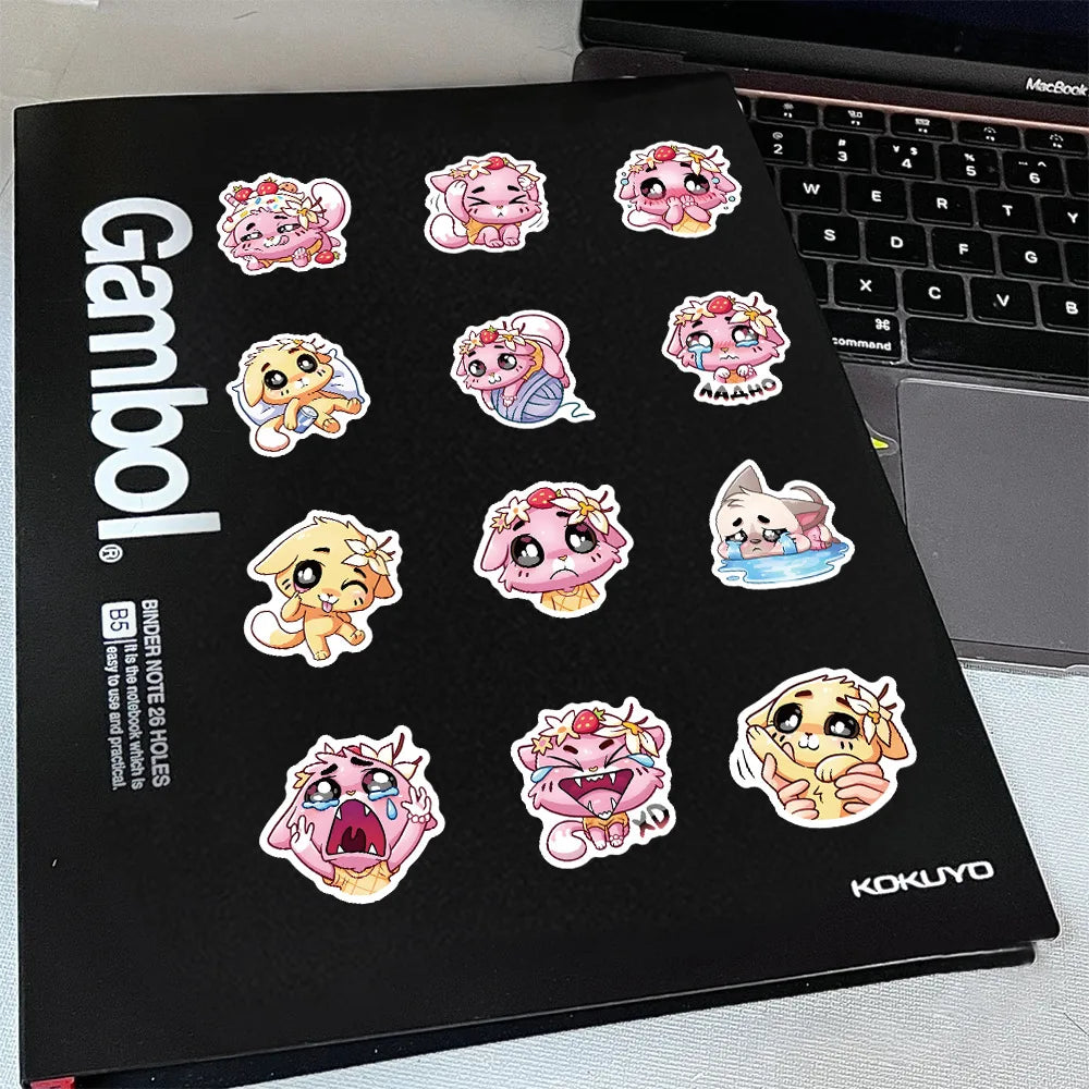 10/30/70PCS Kawaii Cat Stickers Cute Cartoon Animal Decals DIY Laptop Phone Guitar Car Bike Skateboard Luggage Graffiti Kids Toy