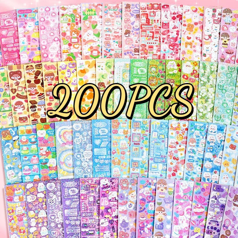 Kawaii Stickers Cartoon Collage DIY Scrapbooking Journals Stationery Supplies