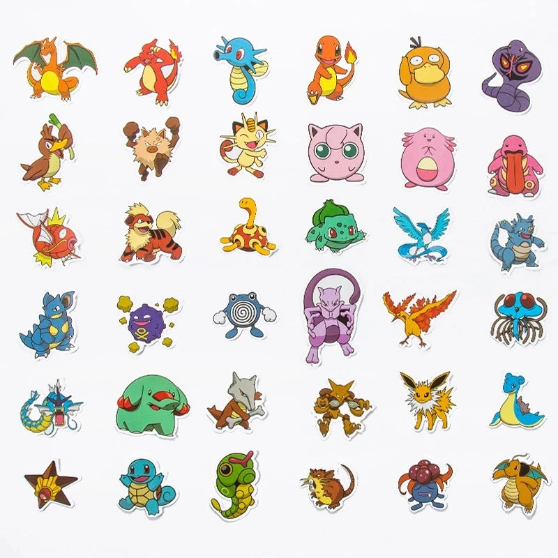 10/50/100Pcs Kawaii Pikachu Pokemon Sticker Packs