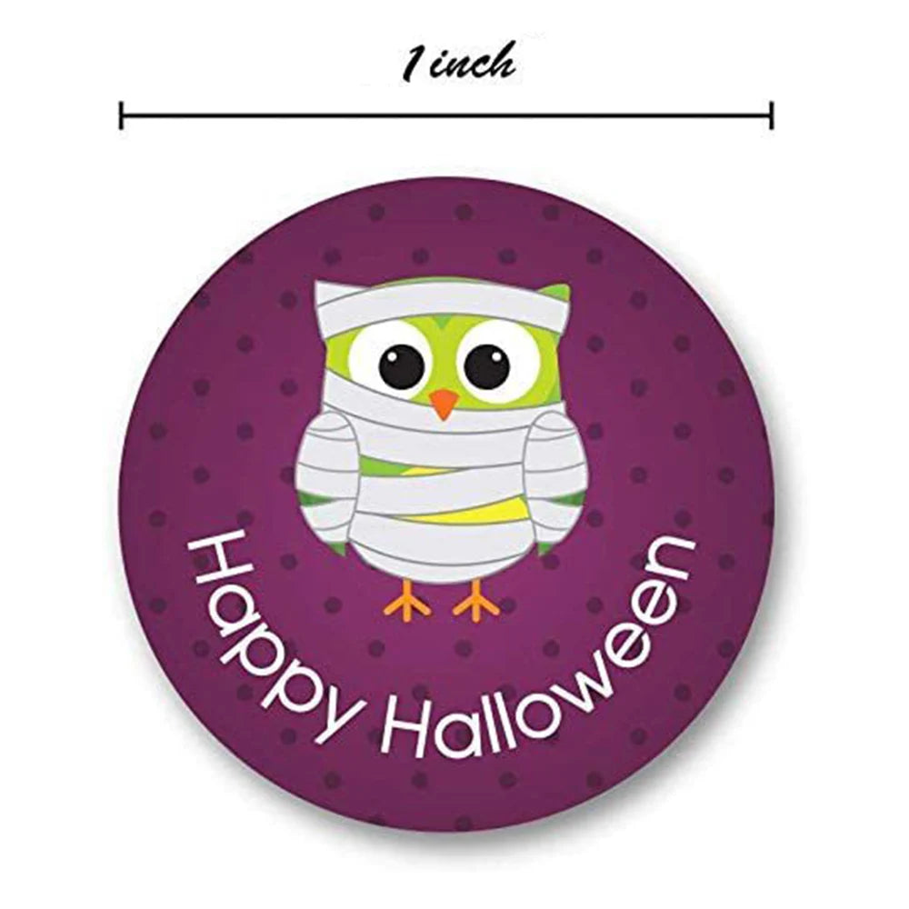 100-500pcs Halloween Decoration Labels Seal Stickers Pumpkin ghost Cat Elf Witch Ghost Sealing Gift Paper Label Sticker