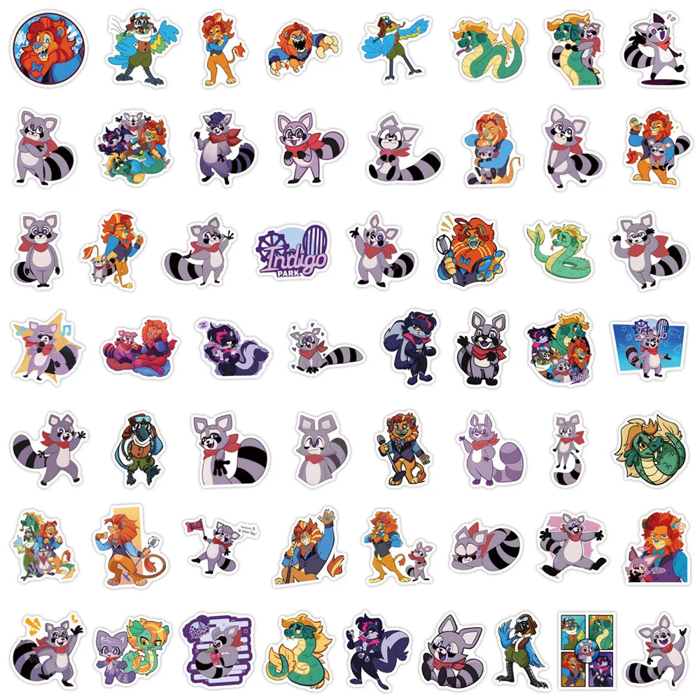 10/30/55PCS Indigo Park Stickers Cartoon Graffiti Sticker Game DIY Luggage Laptop Phone Guitar Car Bike Skateboard Decals Toy