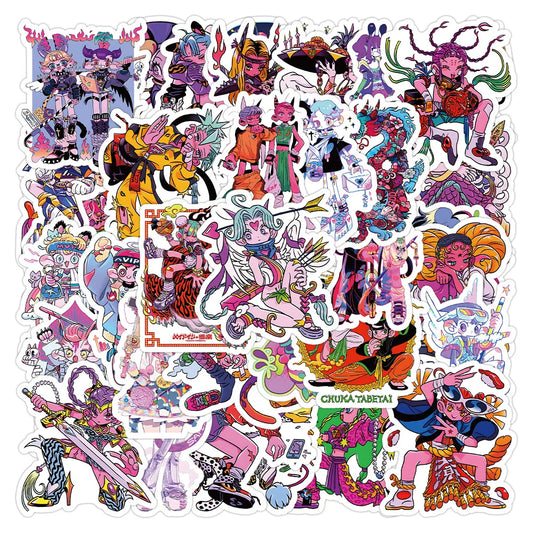 Gothic Colorful Girl Cartoon Graffiti Stickers - 10/30/50pcs for Car, Phone, Laptop, Helmet, DIY Decor