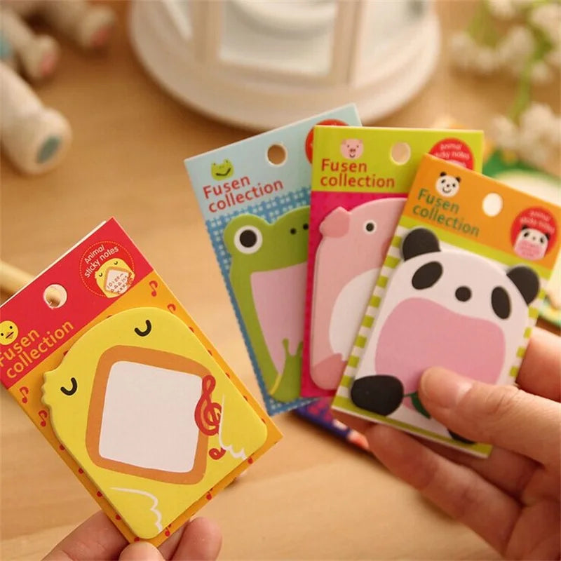 8 Pcs/lot Creative Stationery DIY Animal Series Cute Paper Memo Pad / Sticker Post Sticky Notes Notepad School Office Supplies