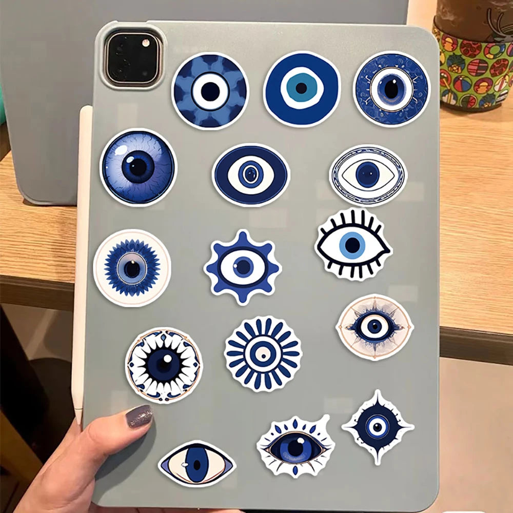 10/30/50PCS Cartoon Turkish Evil Eye Stickers Aesthetic Decoration Skateboard Scrapbook Phone Laptop Helmet Bike Decals DIY Toys