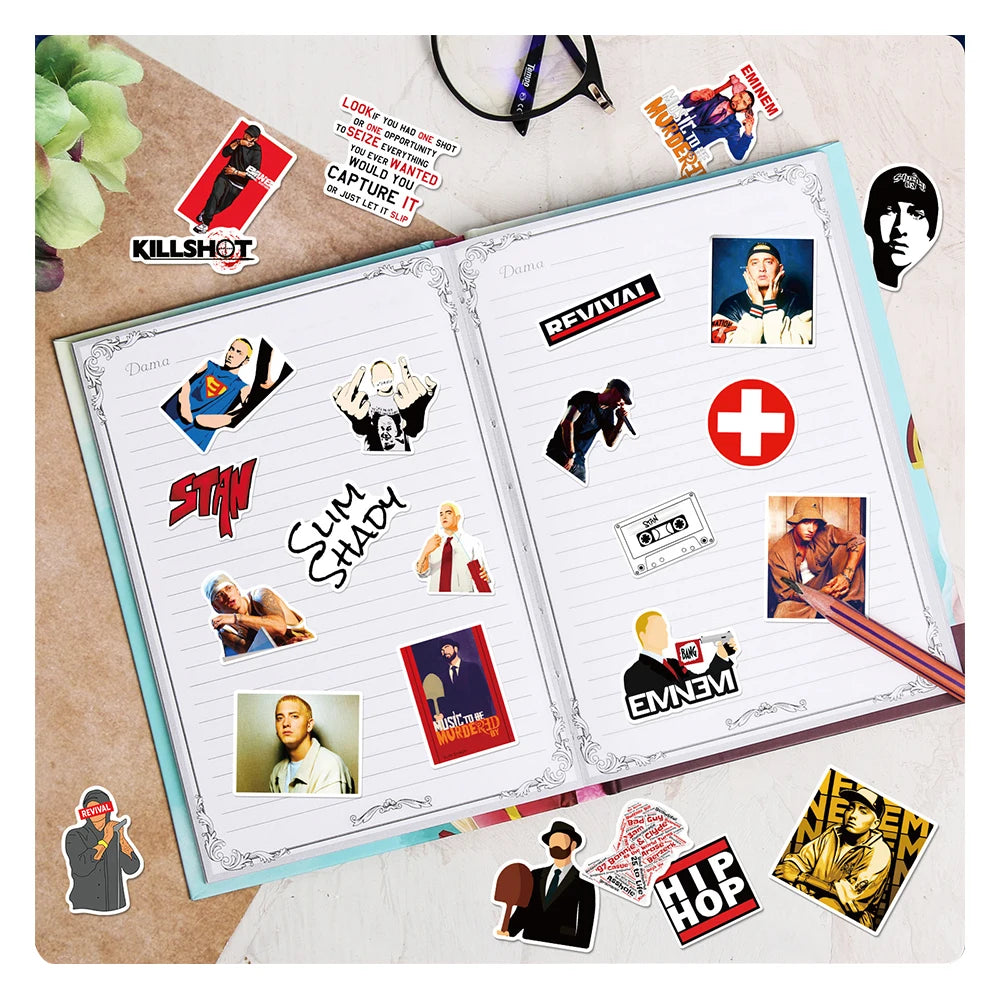 Hot Eminem Detroit Rapper Sticker Packs