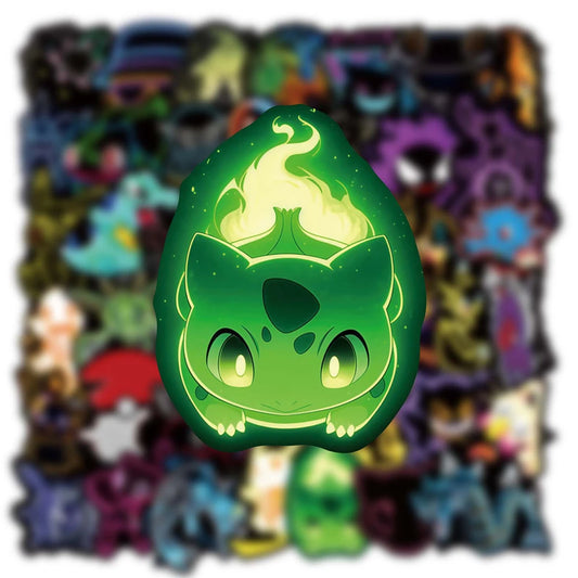 Neon Pokemon Stickers: Laptop, Luggage, Phone, Waterproof