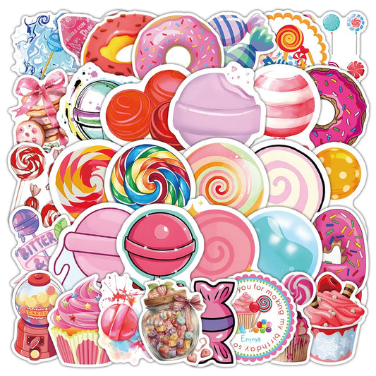 Cute Food Cartoon Stickers Waterproof DIY Bike Guitar Skateboard Decals Toy