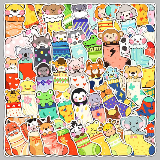 50pcs Cartoon Graffiti Stickers for Helmet, Desktop, Wall Decoration