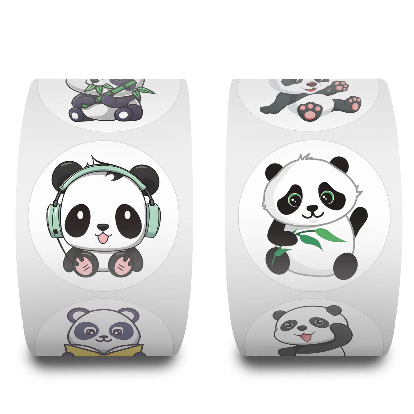 100-500pcs Cute Panda Cartoon Stickers Reward Sticker for Kids Gift Decoration Envelope Sealing Labels Stationery Stickers 1inch