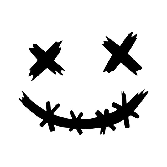 Smile Vinyl Stickers For Motorcycle Helmet Decals Decor Sticker Motor Helmet Smile Face car Sticker