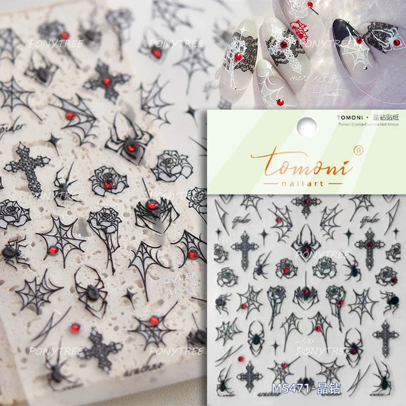 Pearl Lace Butterfly Nail Art Stickers Wholesale