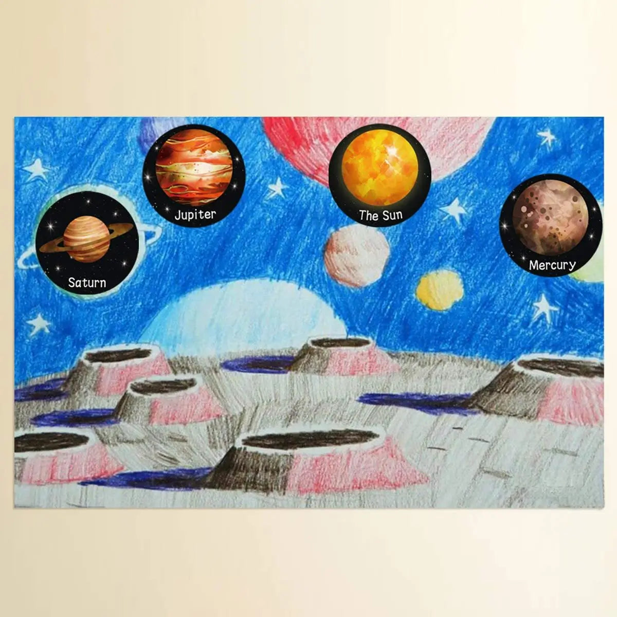 100-500 Pcs Round Universe Outer Space Stickers Solar System Earth Mars Jupiter Planet DIY Sealing Party Decals Stationery Toy