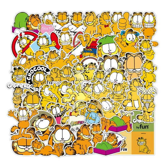 50pcs Garfield Cartoon Stickers for Luggage, Phone, Laptop, and More
