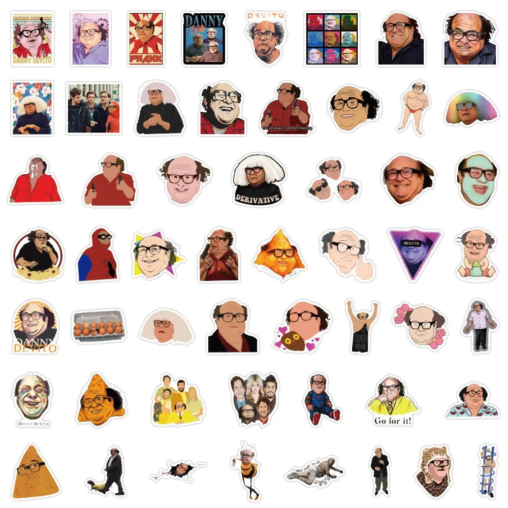 10/60pcs Funny Danny Devito Stickers Decoration Suitcase Scrapbooking Laptop Phone Stationery Japan Manga Kid Toy