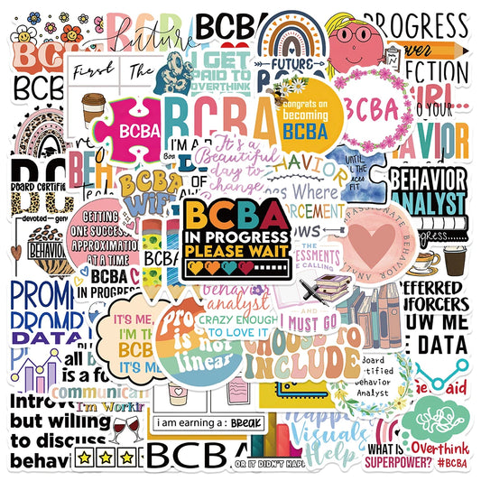 50PCS BCBA Stickers Cartoon Decals for Car, Guitar, Laptop, Scrapbook, Diary