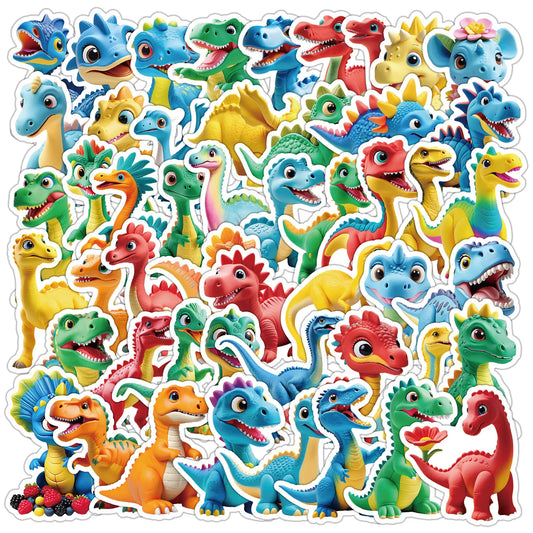 10/50pcs Cute Cartoon Dinosaur Stickers Aesthetic Kawaii Animals for Kids Water Bottle Phone Fridge Laptop Stationery Stickers