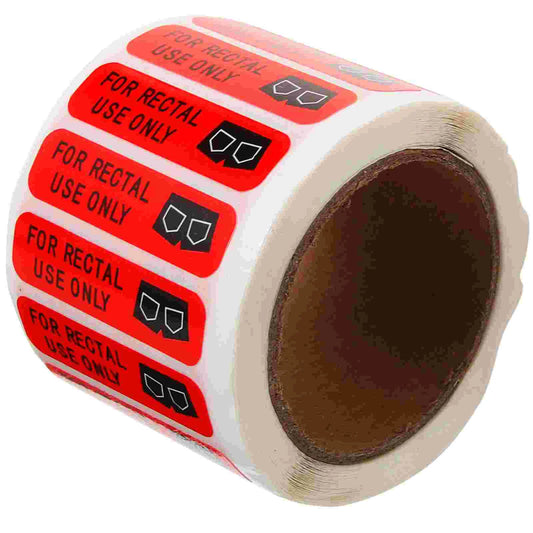 1 Roll of 500pcs “For Rectal Use Only” Stickers