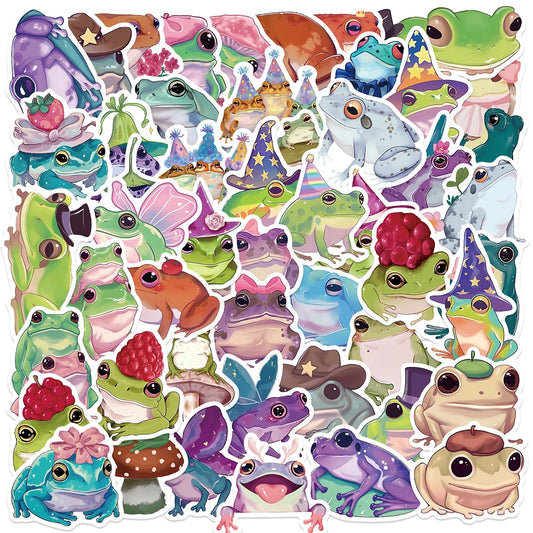 Cute Frog Cartoon Stickers - 10/30/50pcs Aesthetic Decals for Laptop & Scrapbook