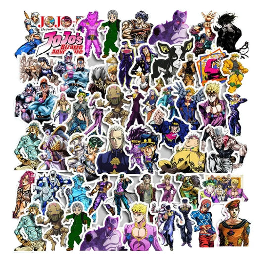 JoJo's Bizarre Adventure Stickers Pack for Luggage, Phone, Skateboard, Laptop, Fridge