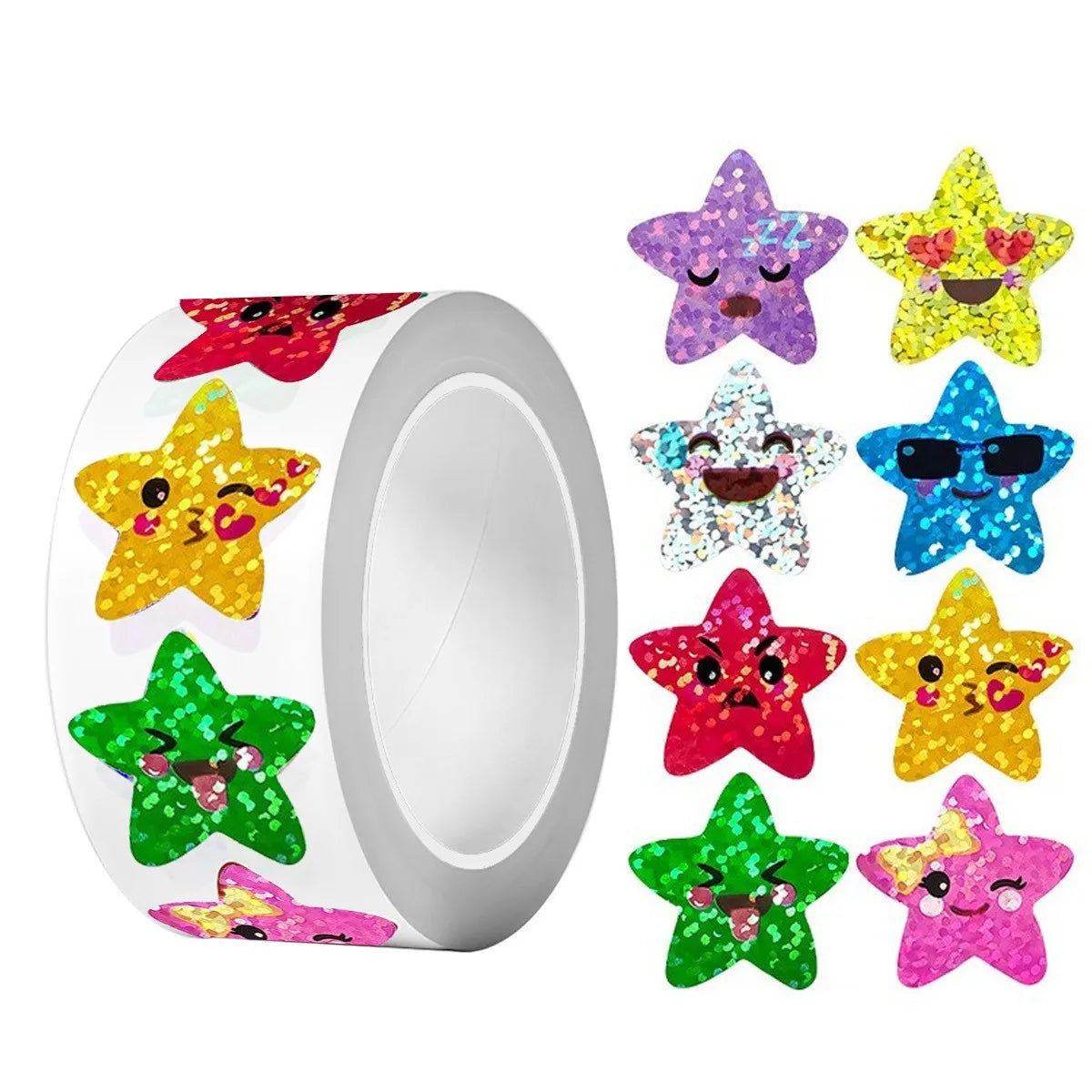 50-500pcs Cartoon Stars Cute Sticker Children Reward Encouragement Sticker Birthday Party Gift Packaging Sealing Decor Lables