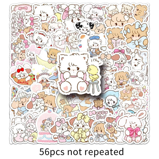 Cartoon Kawaii Mikko Stickers PVC Waterproof Skateboard Notebook Decor