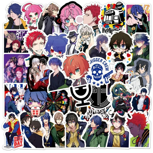Hypnosis Mic Anime Stickers Pack for Laptop, Phone, Car, Scooter, Water Bottle, Suitcase, Stationery