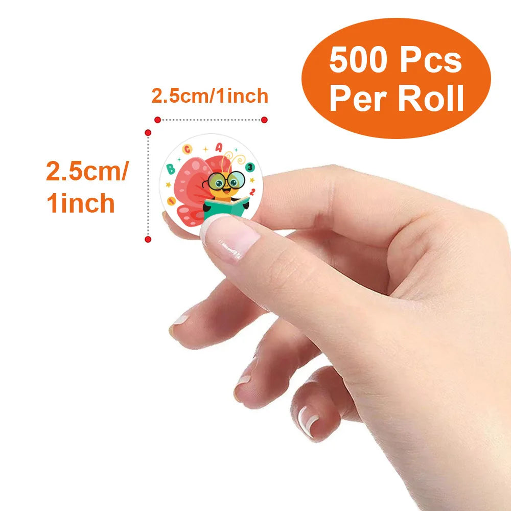 100-500pcs Cartoon Dinosaur Animal stickers for kid Teacher Reward Encourage Sticker Stationery for Boy DIY Sticker 1inch