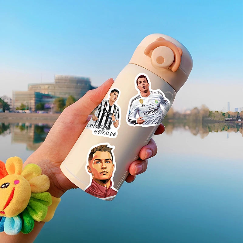 NEW 50PCS Cristiano Ronaldo Personality Originality Stickers Football SuperStar Cartoon Image Bag/Water Cup DIY Graffiti Sticker