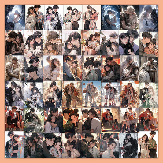 Anime Couple Stickers for Phone, Laptop, Luggage, Skateboard - 10/30/60PCS