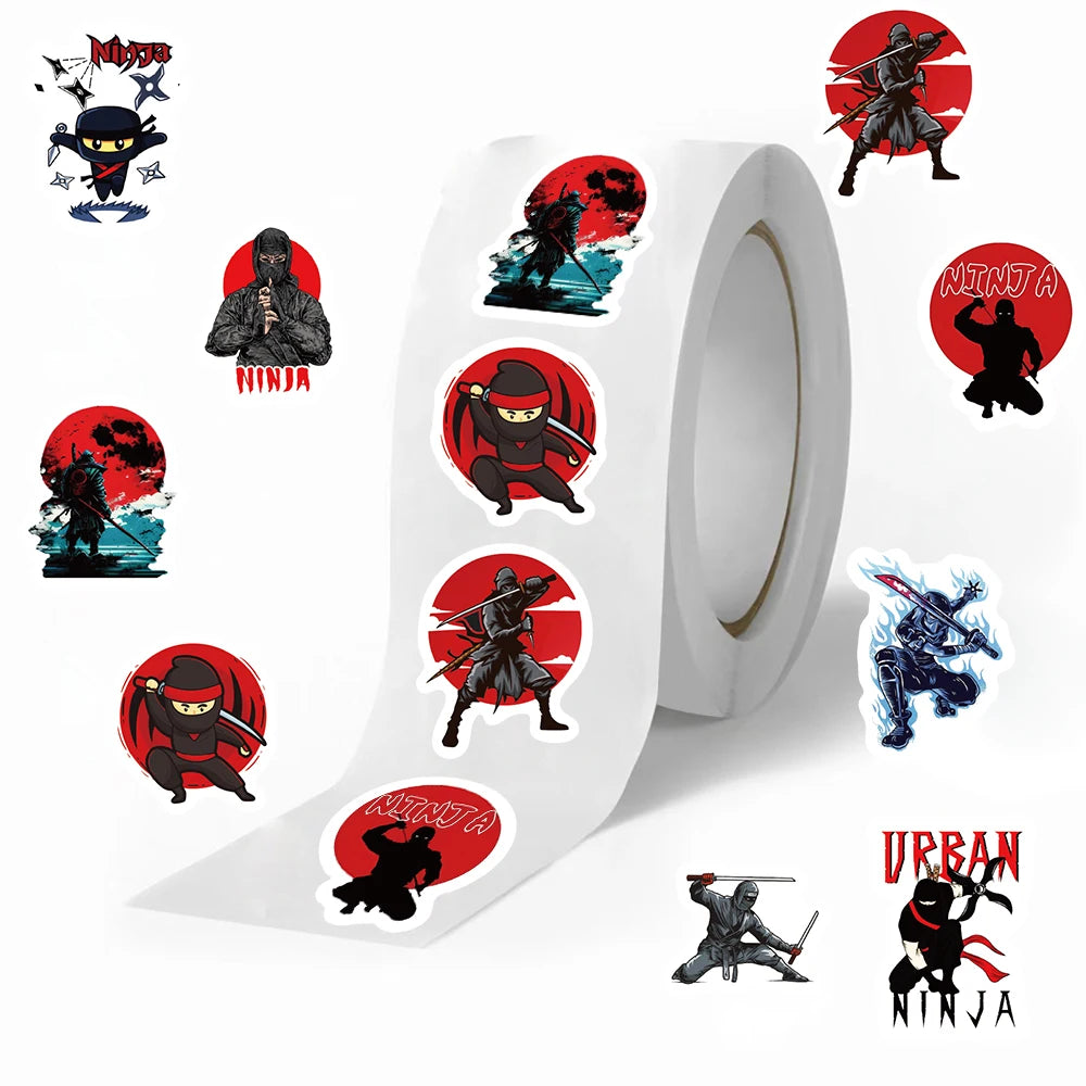 500Pcs/Roll The Ninja Game Sticker Seal Labels Cute Stationery Sticker Scrapbooking for Craft Birthday Party Gift Packaging