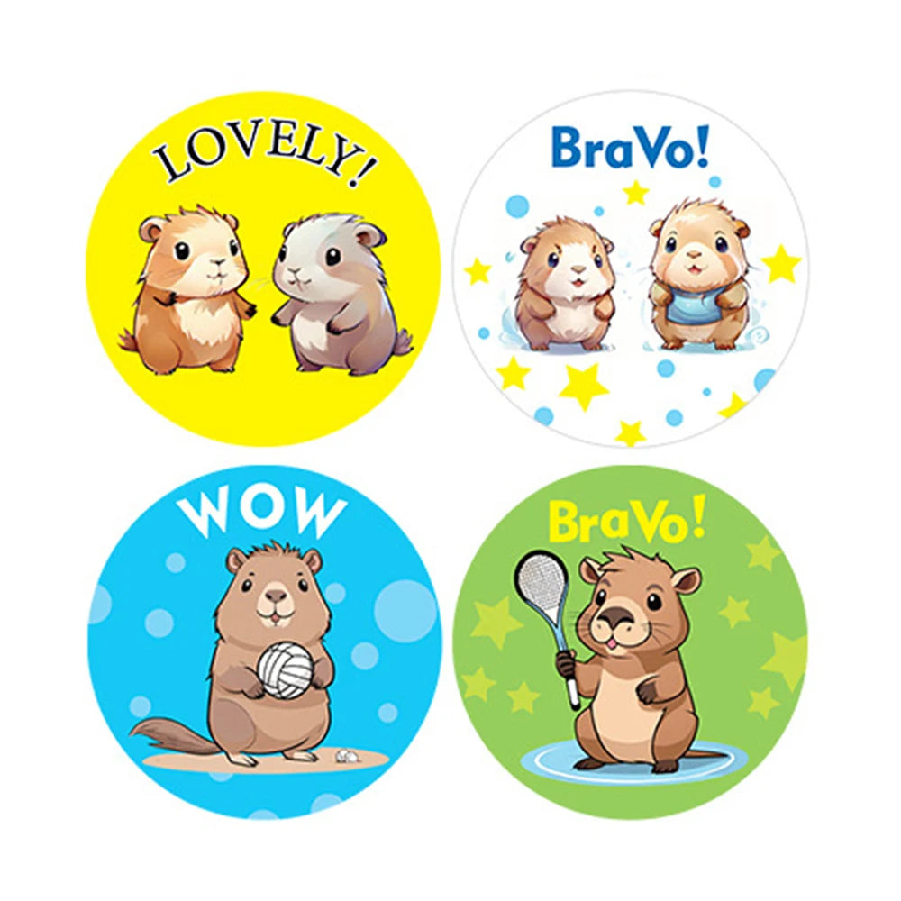 100-500pcs Children's Cute Animal Reward Stickers For School Teacher Supplies Gift Decoration Label Stationery Stickers