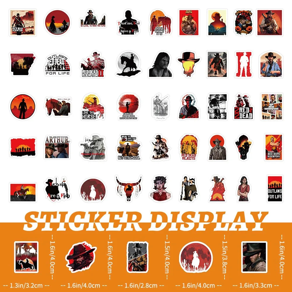 50/103pcs Classic Movies A Fistful of Dollars Creative DIY Account Stickers Mobile Phone and Skateboard Decoration Toy Sticker