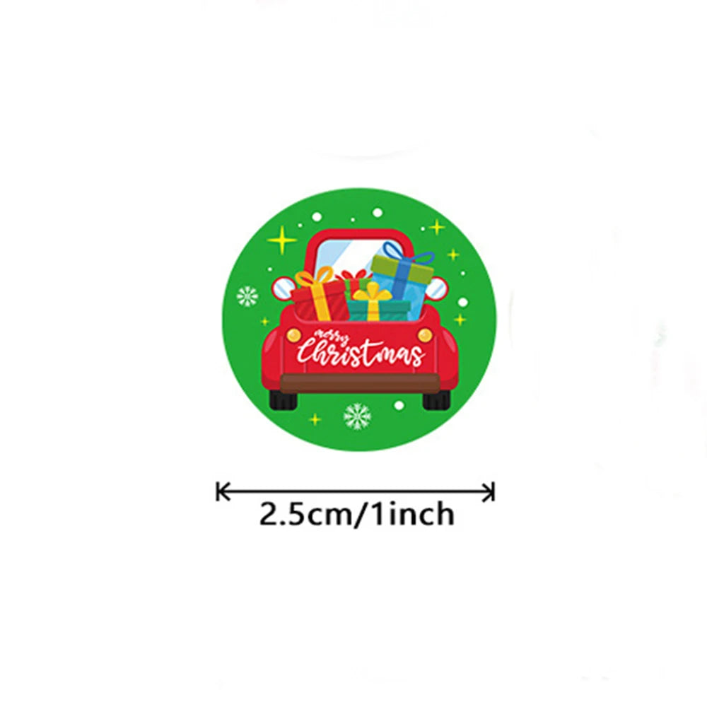 100-500pcs Christmas Stickers Retro Santa Stickers for Scrapbooking Christmas Decorations Envelopes Gifts