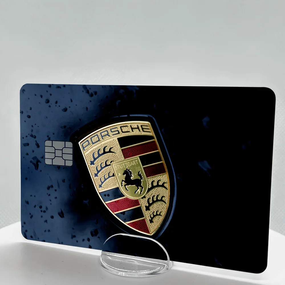 Porsche Card Skin Set: 4 Sticker Covers for Debit/Credit Cards