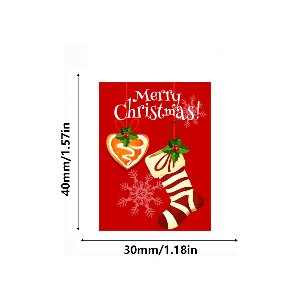 50-500pcs Christmas Theme Seal Labels Stickers Merry Christmas Stickers For DIY Gift Baking Package Envelope Stationery Decor