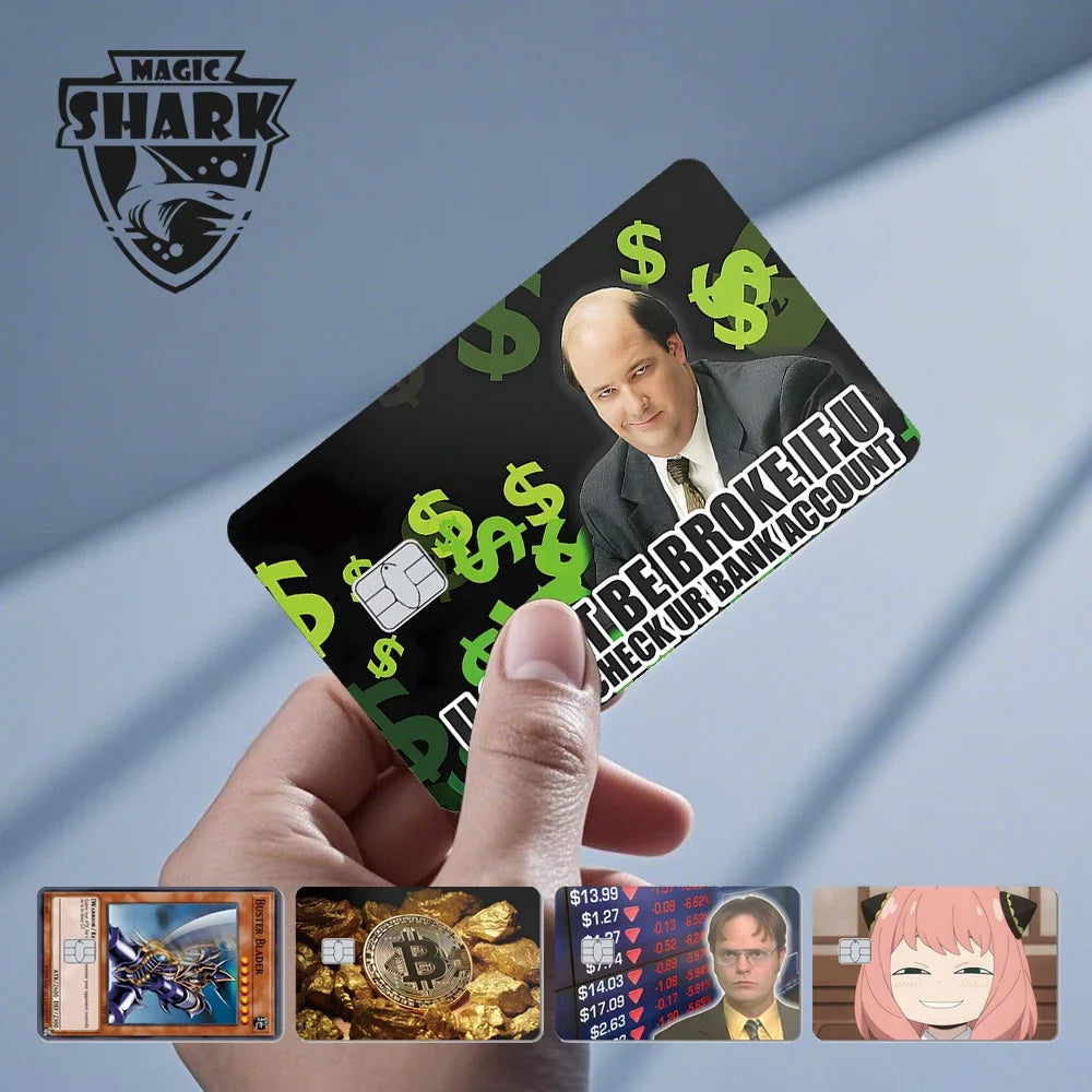 Bitcoin Meme Cartoon Credit Card Sticker Skin Cover