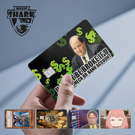 Bitcoin Meme Cartoon Credit Card Sticker Skin Cover