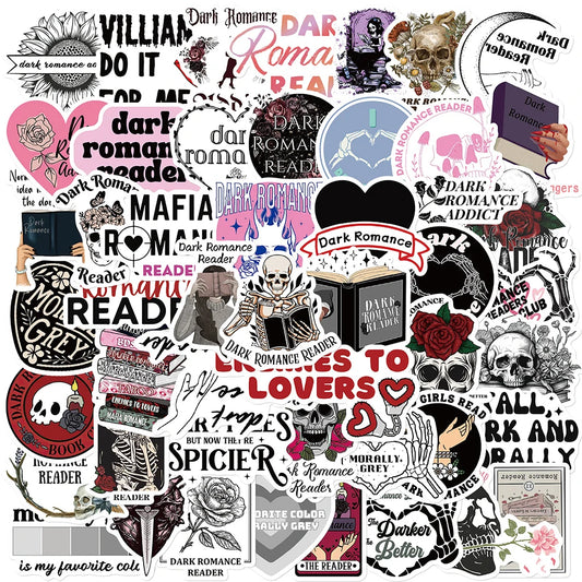 Gothic Dark Romance Stickers Decals Waterproof for Laptop Phone Suitcase Fridge Skateboard