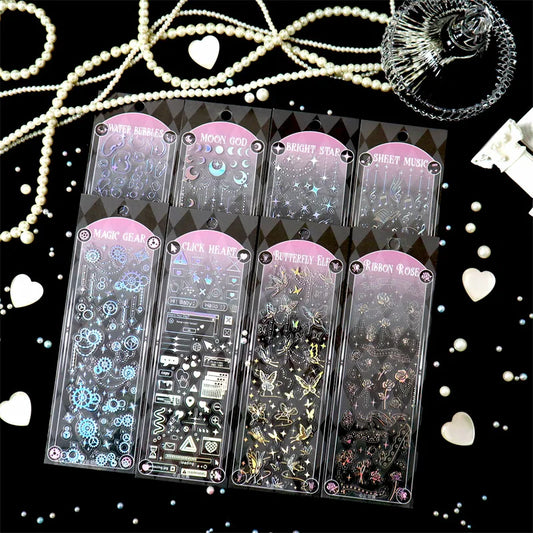 Silver Star Laser Sticker for Scrapbooking & DIY Projects
