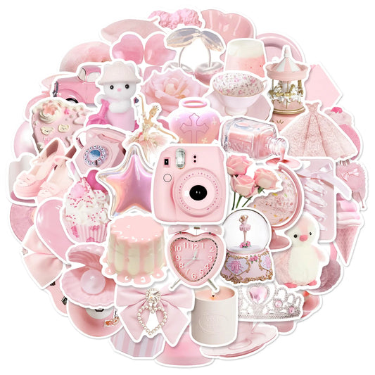 Vsco Pink Girls Graffiti Stickers for Phone, Laptop, Skateboard, Guitar, Water Bottle - Waterproof PVC 10/30/50PCS