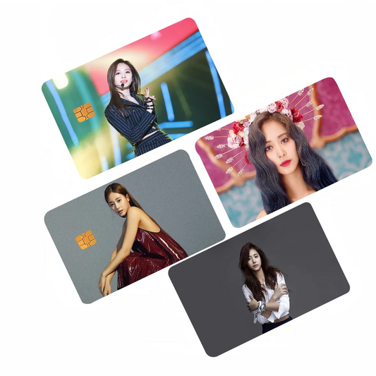 T-Tzuyu Matte Gold Silver Black Card Skin Sticker
