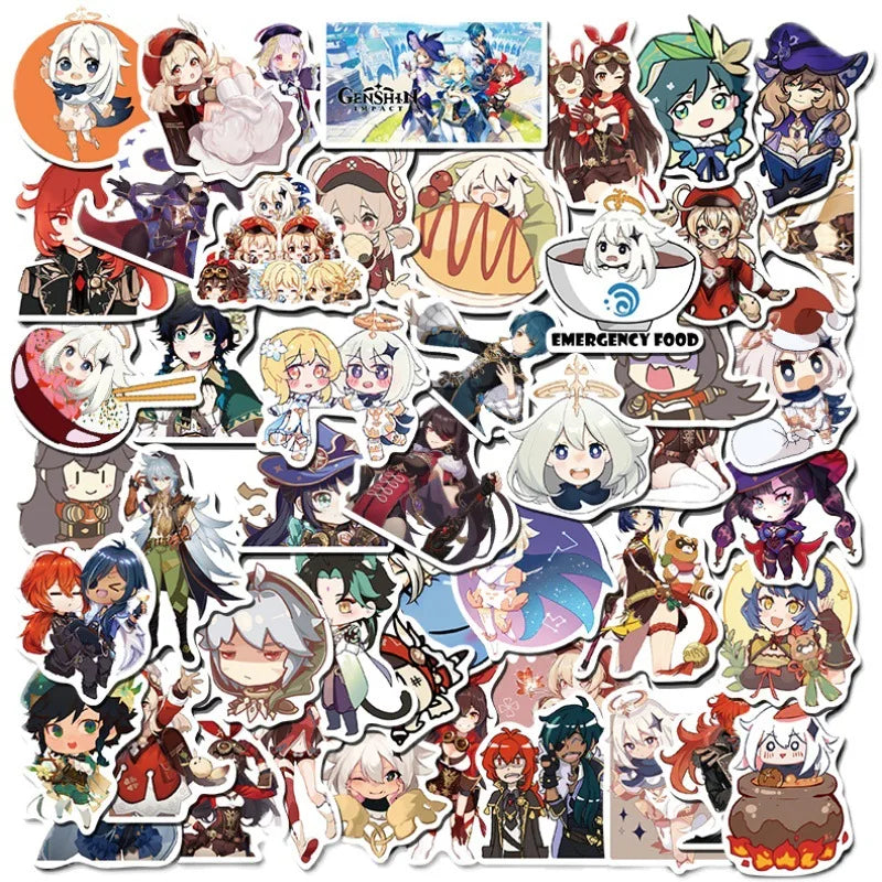 50pcs Game Character Graffiti Stickers for Wall & Desktop Decoration with Storage Box