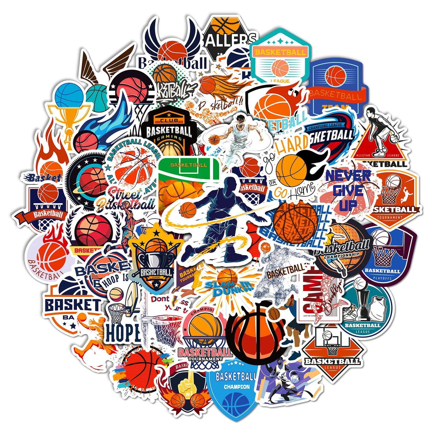 Graffiti Basketball Stickers Decals for Phone, Helmet, Laptop, Skateboard