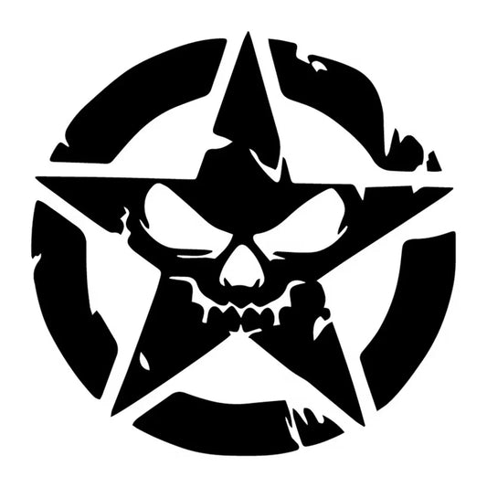 Skull Star Face Personality Car Sticker Decoration Vinyl Decals