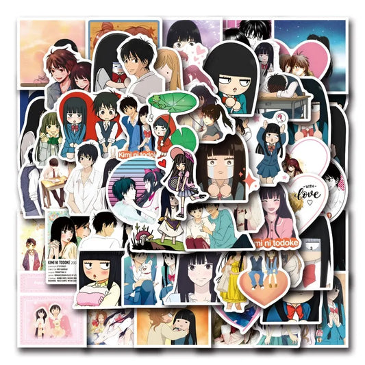 Kimi Ni Todoke Decorative Stickers for Suitcase, Water Cup, Phone, Laptop, Car, Scooter, Refrigerator (55pcs)